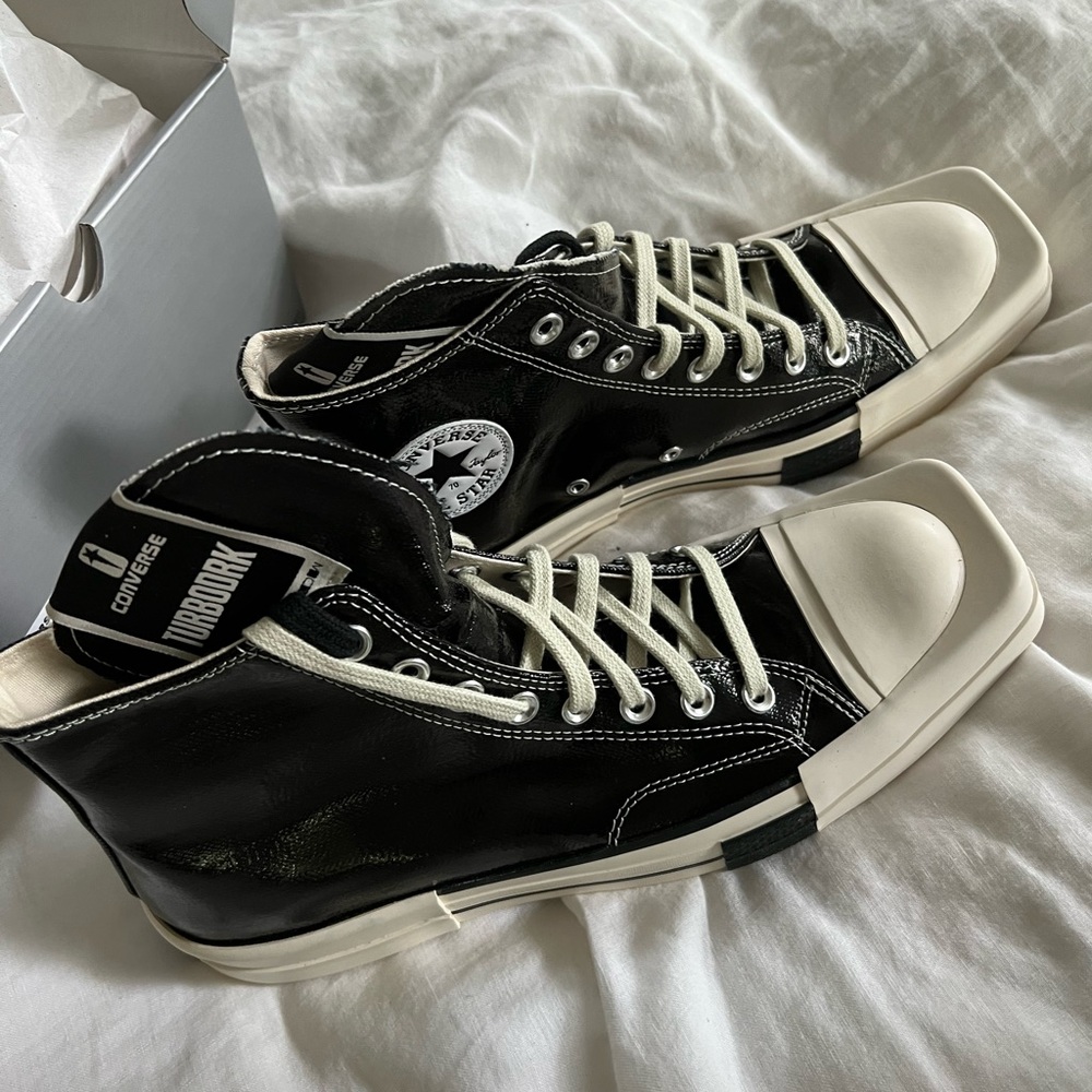 Rick Owens Converse Black Converse Edition Turbodrk Chuck 70 Hi Sneakers US 9.5